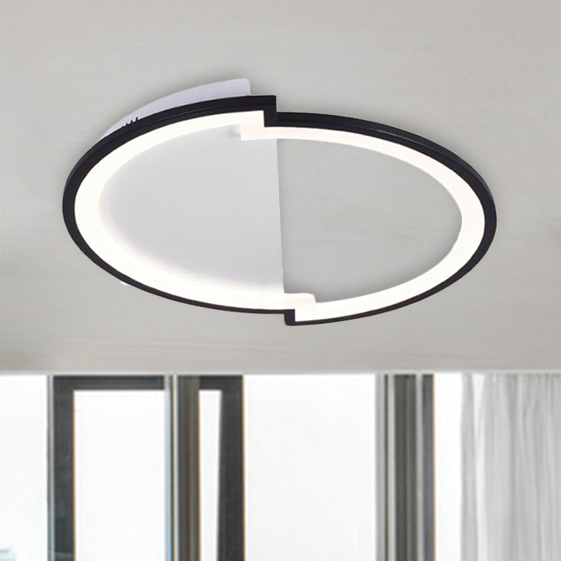 Sleek Round Acrylic Flush Mount Ceiling Light in Multiple Sizes and Colors - LED Warm/White Glow