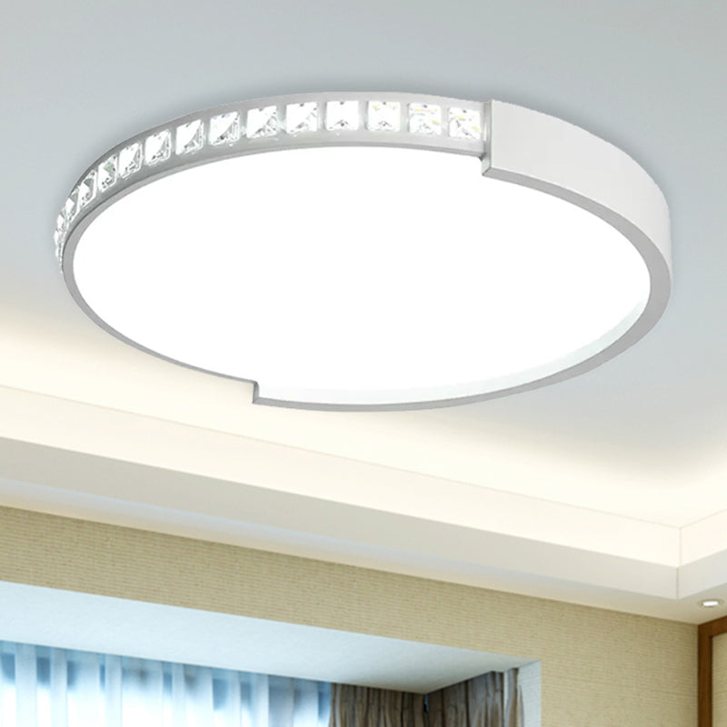 16"/19.5"/20.5" Wide Crystal LED Flush Mount Ceiling Light for Bedroom and Living Room