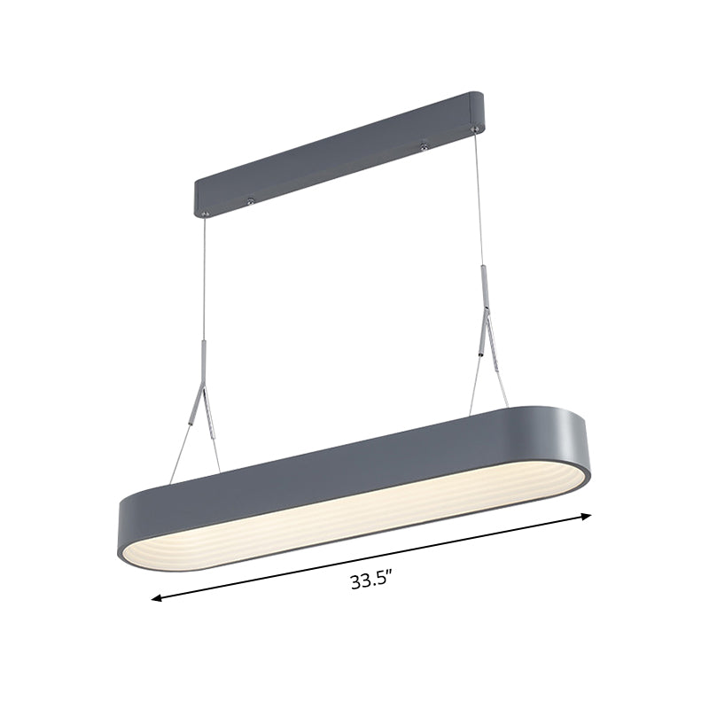 Nordic Metal Pendant Light Fixture - White/Gray - 33.5"/47" Wide - Ideal for Dining Room Ceiling