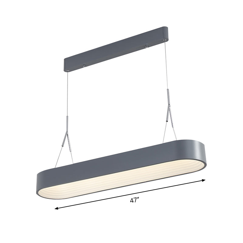 Nordic Metal Pendant Light Fixture - White/Gray - 33.5"/47" Wide - Ideal for Dining Room Ceiling