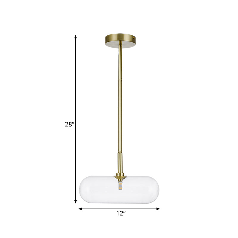 Modern Gold Glass Pendant Light: Minimalist Single-Bulb Suspension Fixture