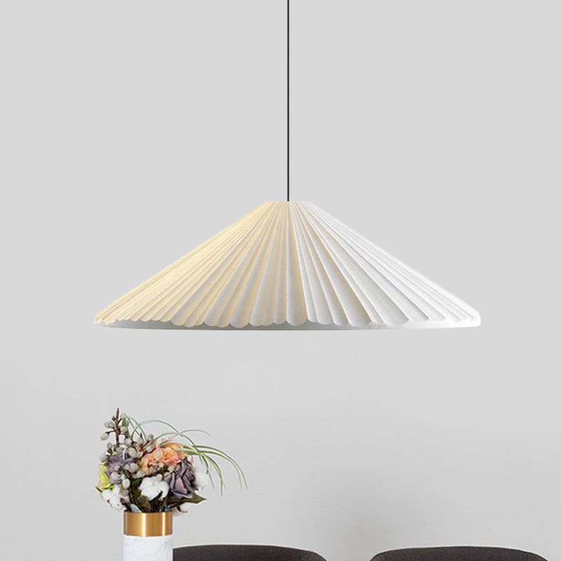 Ribbed Macaron Pendant Bedside Light in White/Pink/Blue Resin