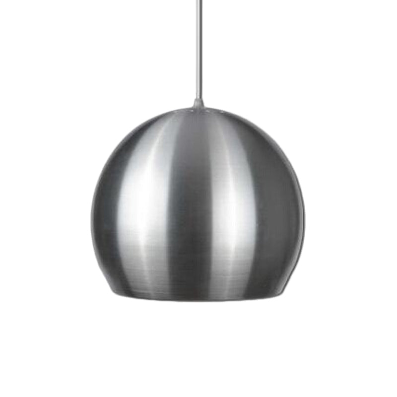 Luminaire suspendu moderne en forme de dôme en nickel satiné avec motif percé