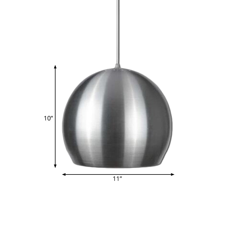 Luminaire suspendu moderne en forme de dôme en nickel satiné avec motif percé