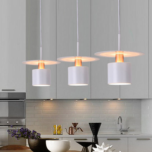 Minimalist White Perfume Bottle Bedside Hanging Light 1 Head 8/14 Wide Metallic Finish Ceiling Lamp