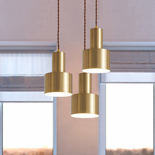 Suspension à pendule en fer à mini grenade avec finition en laiton – Luminaire simple postmoderne