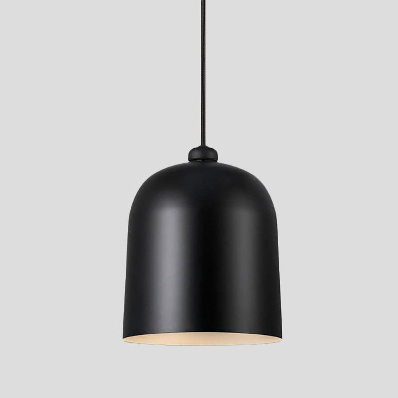 Nordic Dome Pendant Lamp - Black/White/Grey, Moveable & Metal - Perfect for Dining Room Lighting