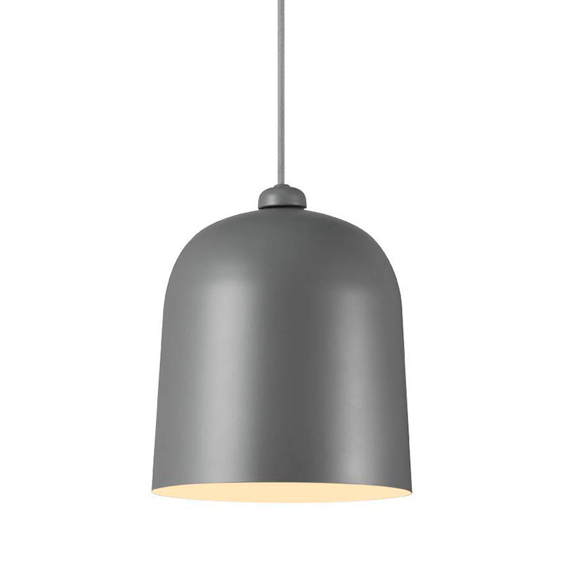 Nordic Dome Pendant Lamp - Black/White/Grey, Moveable & Metal - Perfect for Dining Room Lighting