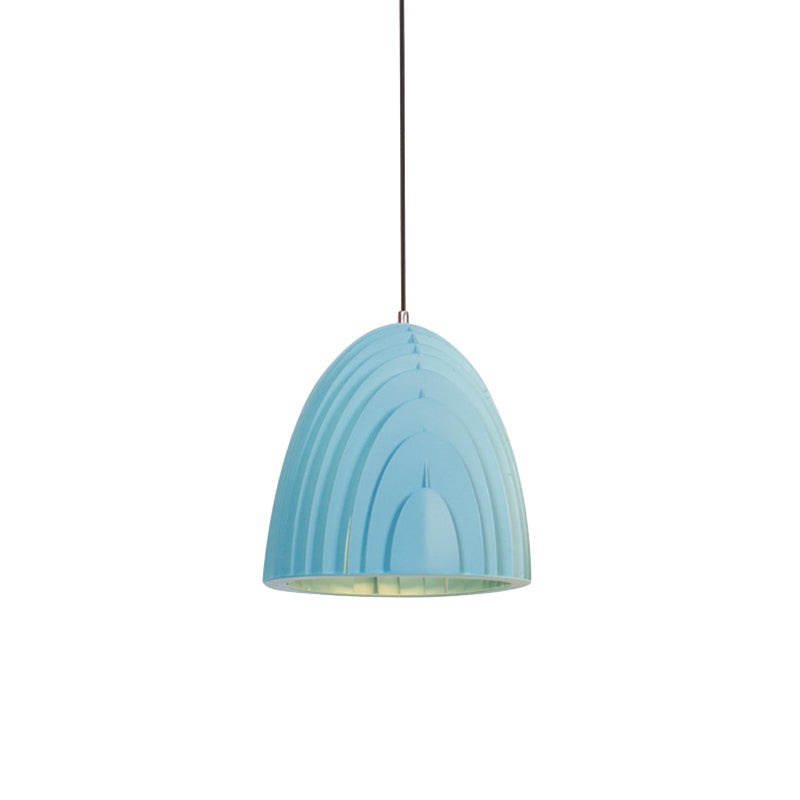 Wood Grain Dome Pendant Light With Color Options