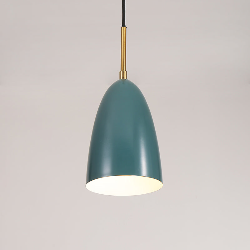 Green Metal Pendant Ceiling Light - Elegant Macaron Design Suspended Lighting Fixture