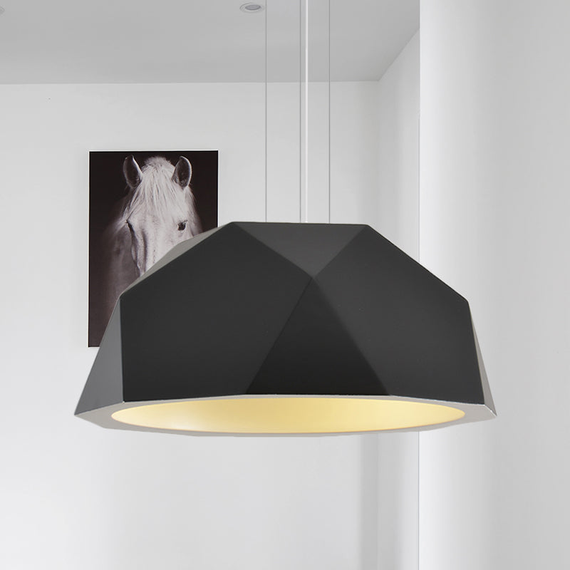 Modern Resin Hanging Pendant Light in Black/Grey for Guest Room