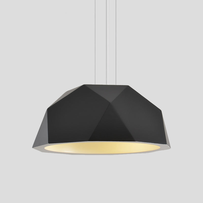 Modern Resin Hanging Pendant Light in Black/Grey for Guest Room