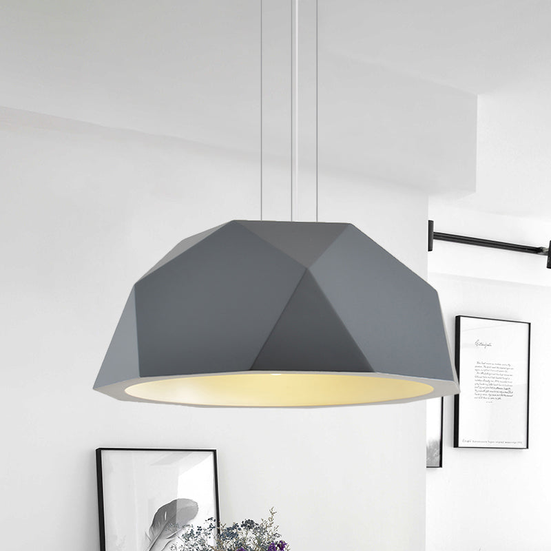 Modern Resin Hanging Pendant Light in Black/Grey for Guest Room