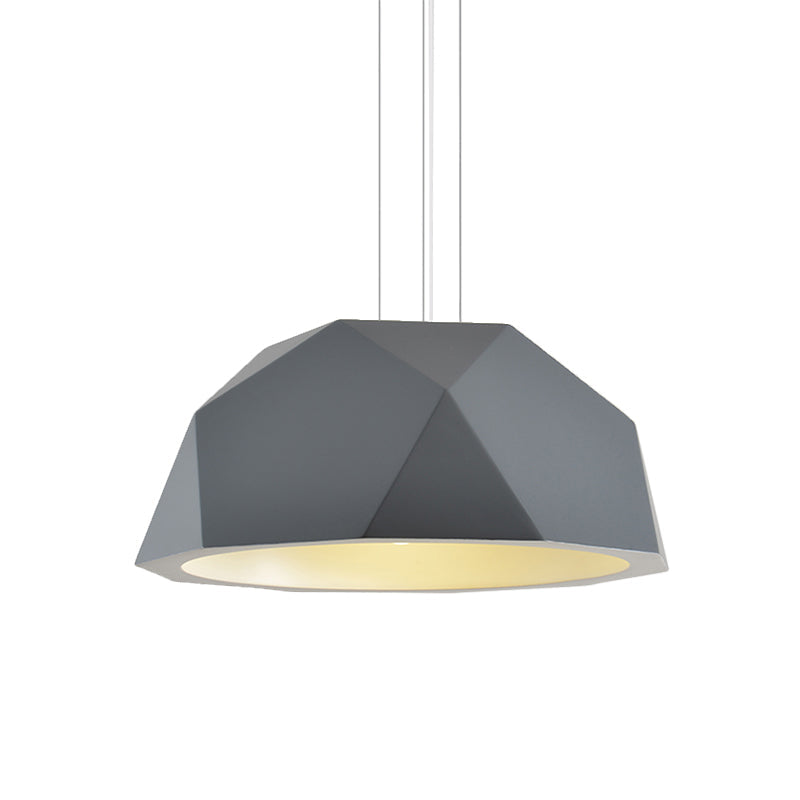 Modern Resin Hanging Pendant Light in Black/Grey for Guest Room