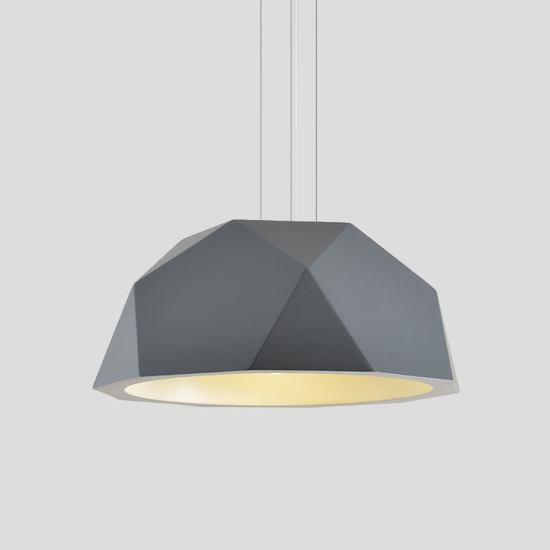 Modern Resin Hanging Pendant Light in Black/Grey for Guest Room