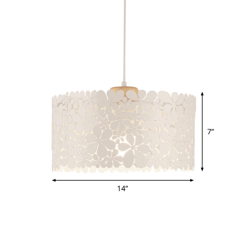 Modern White Cutout Petals Pendant Lamp for Dining Room