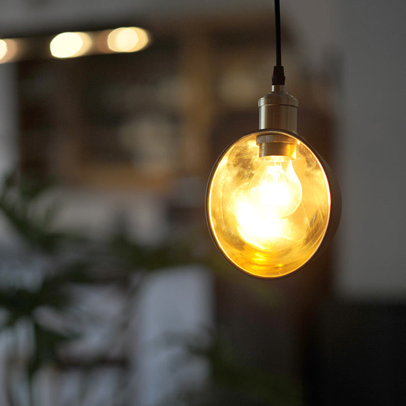 Simple Black And Brass Pendant Light - Stylish Metal Ceiling Lamp For Kitchen