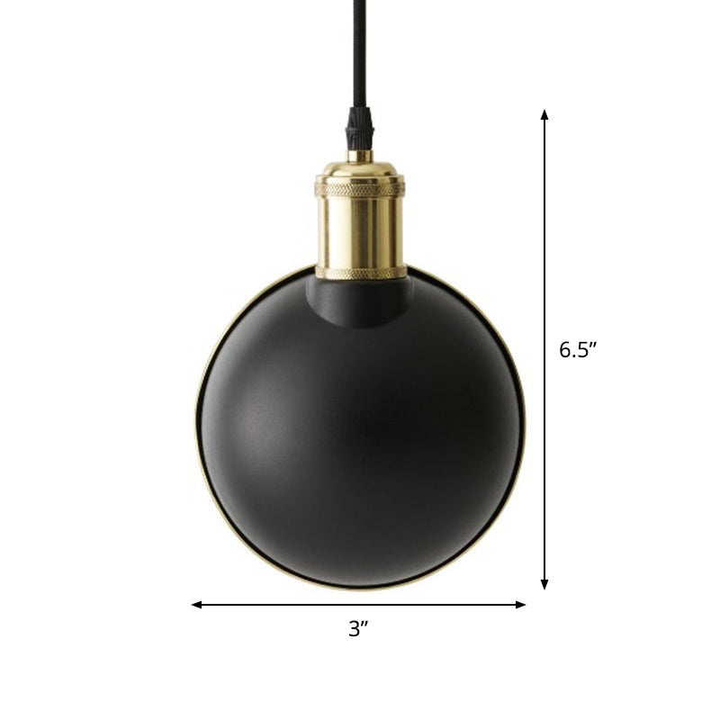 Simple Black And Brass Pendant Light - Stylish Metal Ceiling Lamp For Kitchen