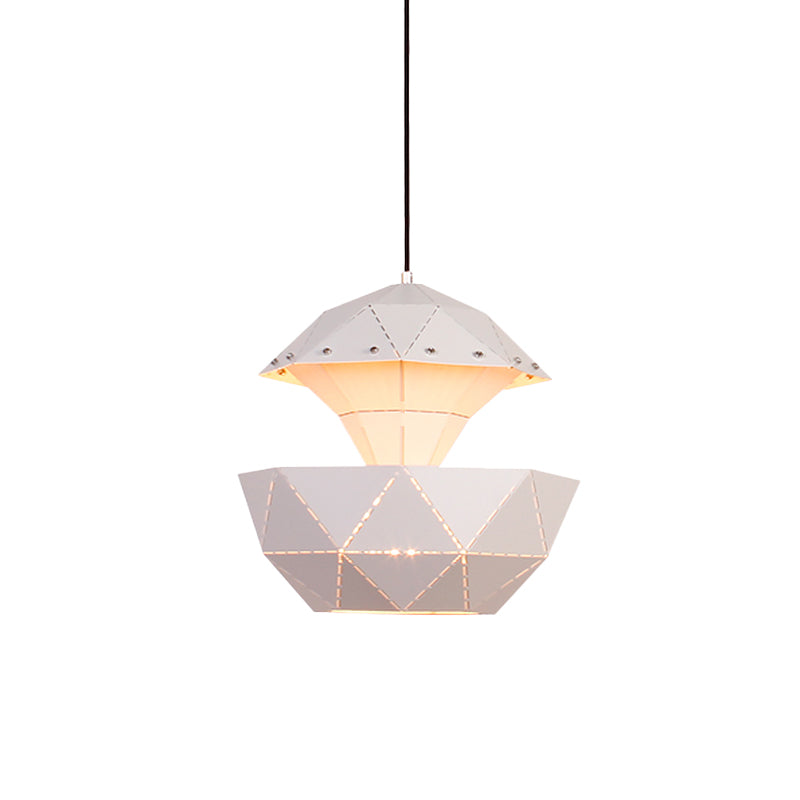 Iron Sailboat Laser-Cut Hanging Lamp, Pink/Blue/White Pendant Light for Living Room