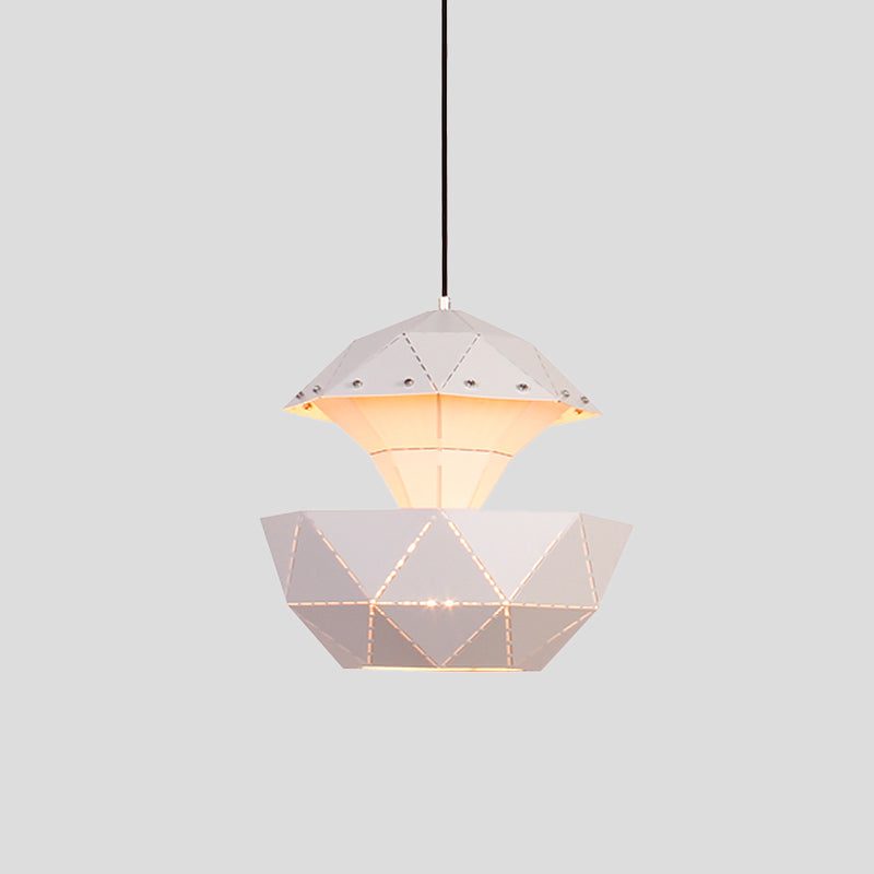 Laser-Cut Iron Sailboat Hanging Lamp With Pink/Blue/White Pendant Light For Living Room