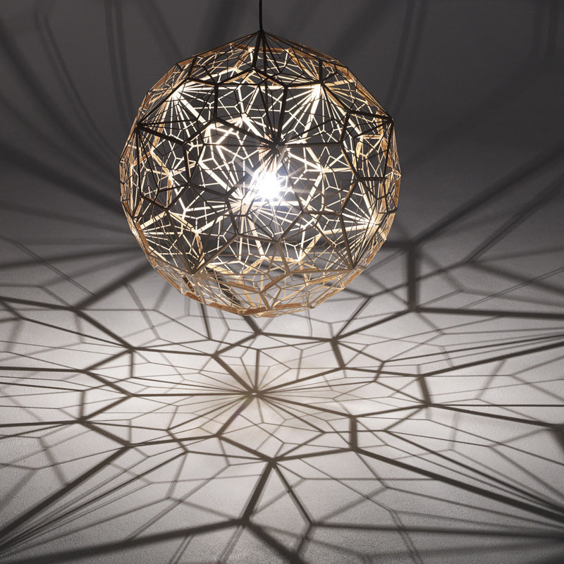 Modern Stainless Steel Rose Gold/Chrome Wire Sphere Pendant Light - Stylish Hanging Lamp Kit