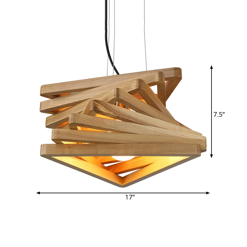 Nordic Spiral Triangle Pendant Light - Contemporary 1-Bulb Ceiling Lamp for Dining Room