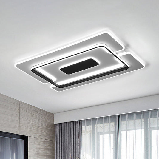 Modern Slim LED Ceiling Light for Living Room in Black and White
