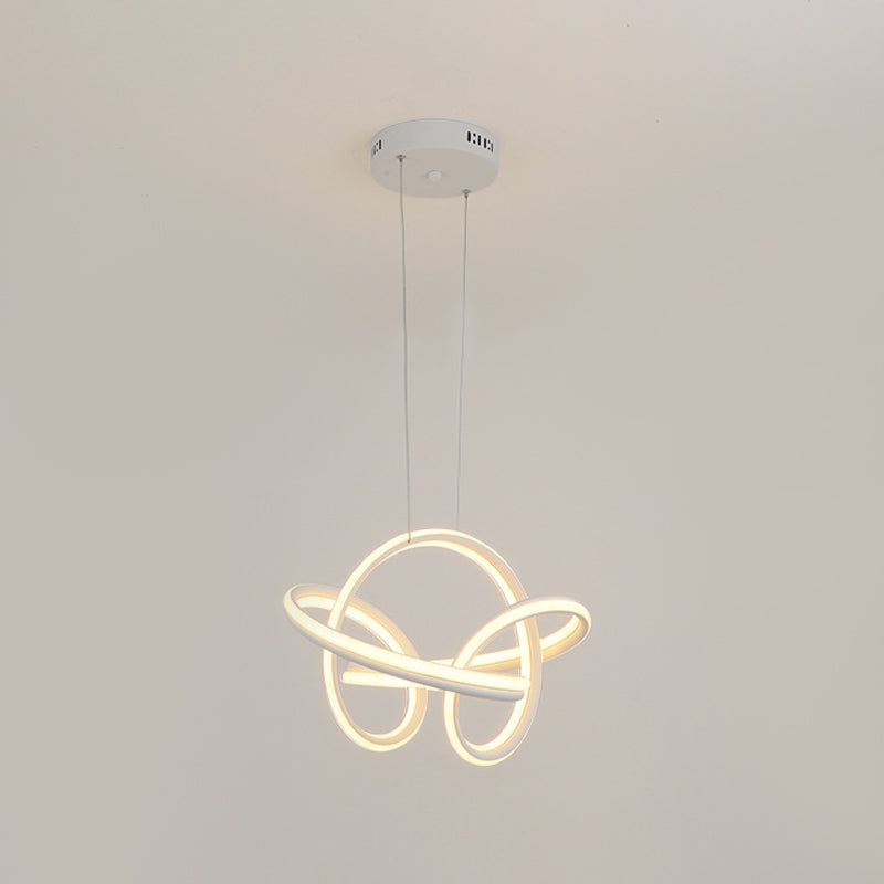 Modern Acrylic Drop Lamp Integrated LED Chandelier in White/Coffee - Stylish Lighting Fixture
