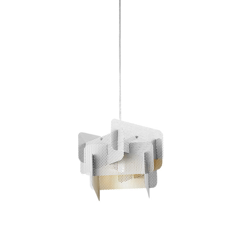 Modern Vogue Steel Mesh Screen Pendant Light in Pink/Grey for Dining Room