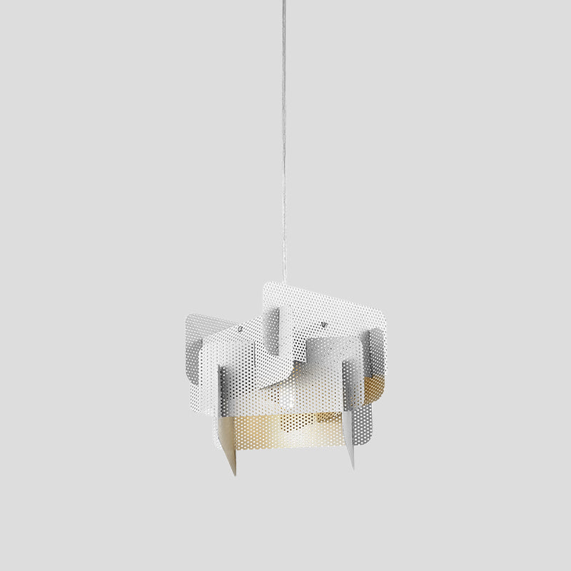 Modern Vogue Steel Mesh Screen Pendant Light in Pink/Grey for Dining Room