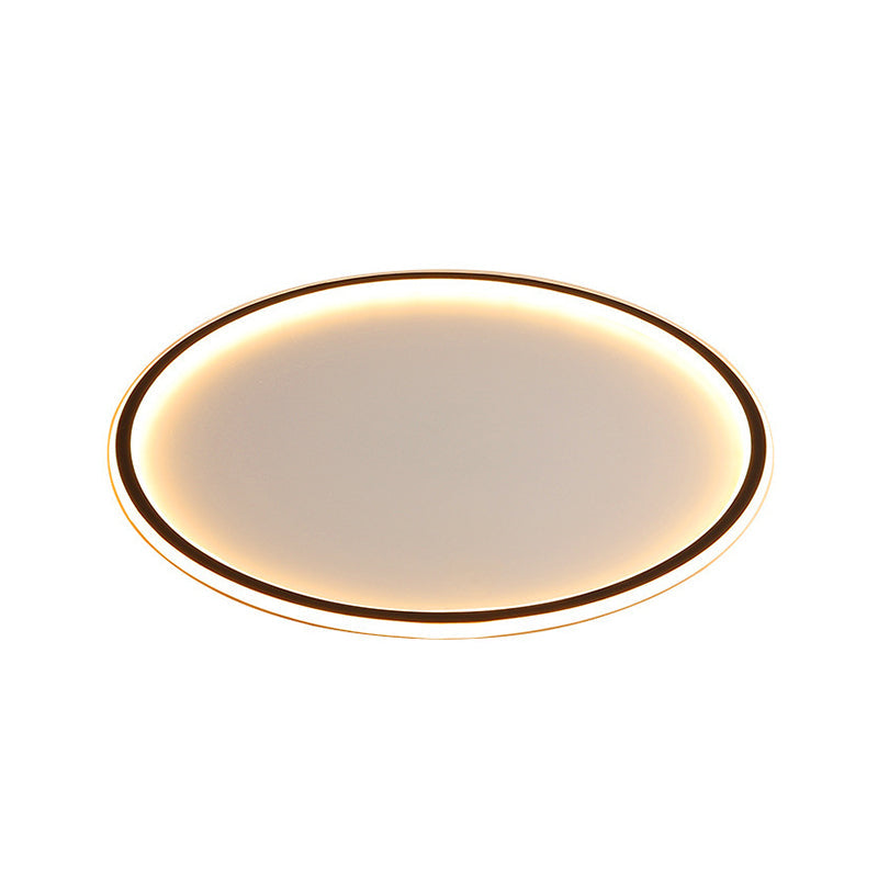 Ultrathin Flush Mount LED Ceiling Lamp in Black - Simple, Acrylic Design for Living Room - 16"/19.5"/23.5" Width