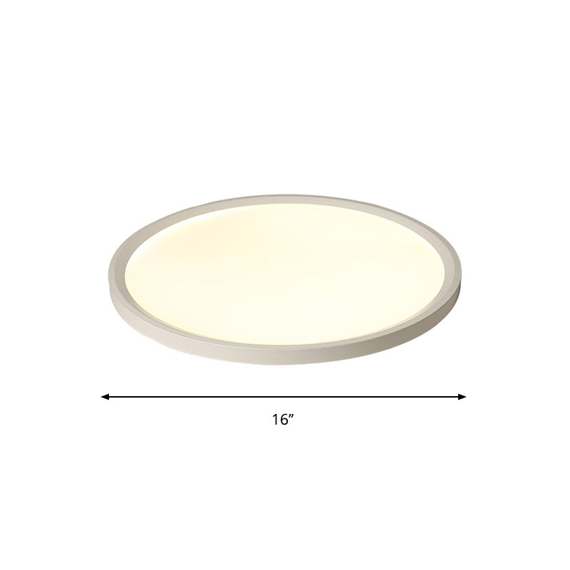 Sleek and Modern Acrylic LED Flush Mount Ceiling Light Fixture in Warm/White Light, Multiple Sizes Available