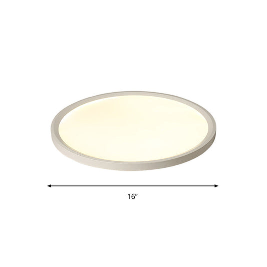 Sleek And Modern Acrylic Led Flush Mount Ceiling Light Fixture In Warm/White Multiple Sizes