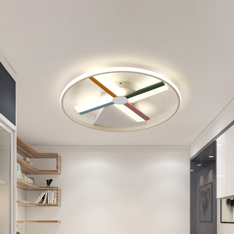 Windmill LED Ceiling Light for Modern Children's Bedroom, 16.5"/20.5" Wide