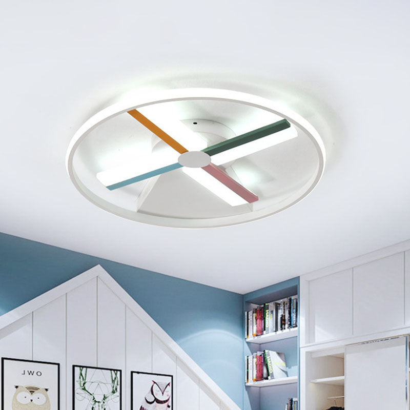 Windmill LED Ceiling Light for Modern Children's Bedroom, 16.5"/20.5" Wide