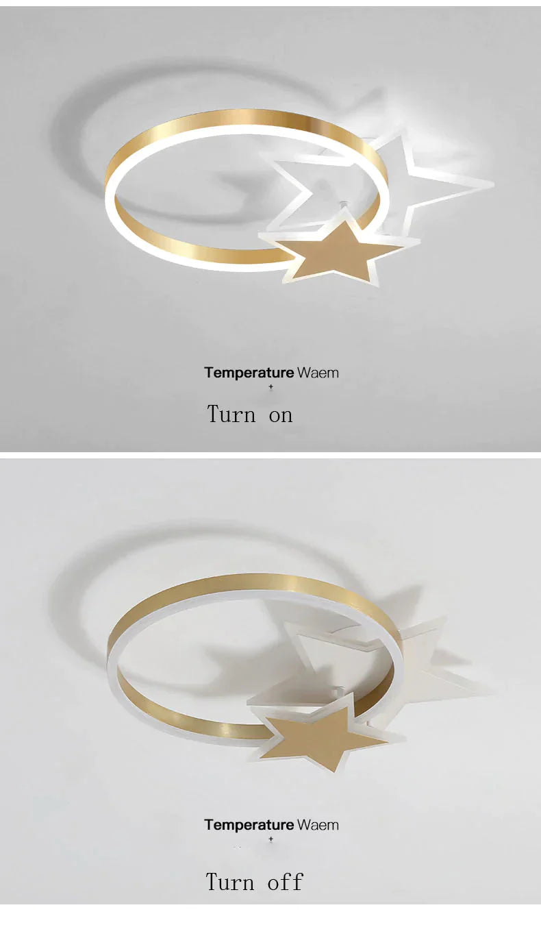 Plafonnier LED simple et créatif en cuivre