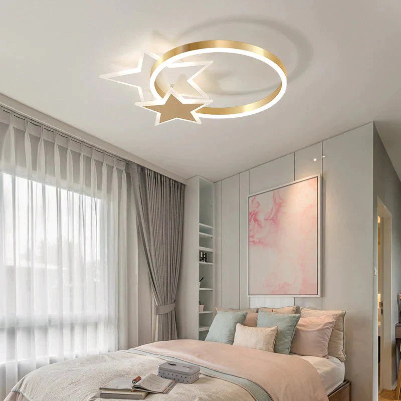 Plafonnier LED simple et créatif en cuivre