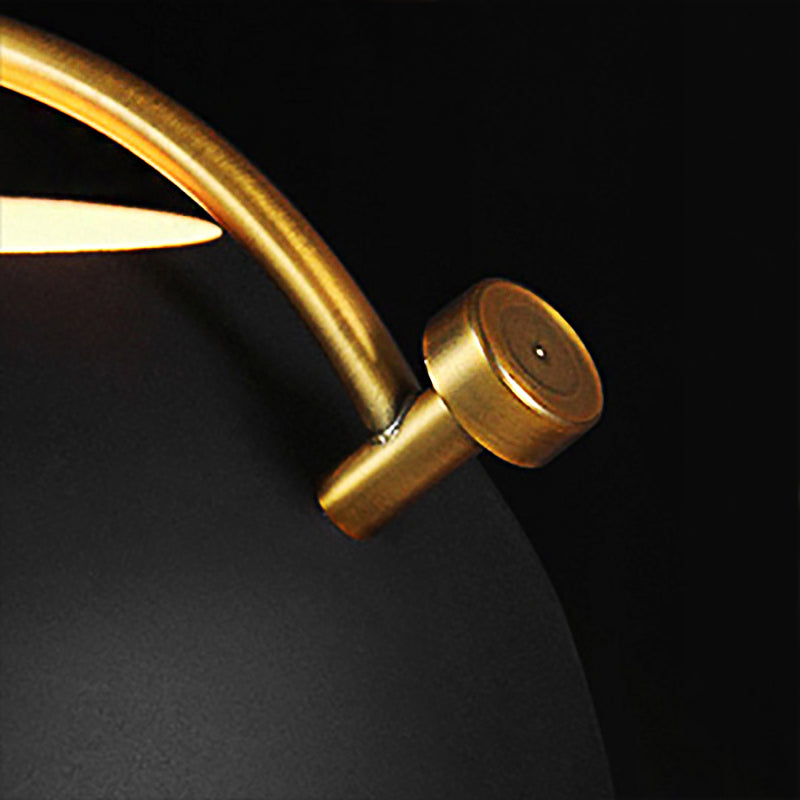 Retro Dome Shade Hanging Ceiling Light - Stylish Metal Pendant Lamp In Black/White 10/11/13 Width