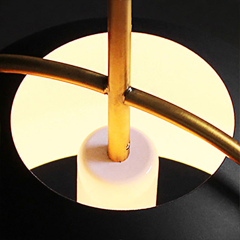 Retro Dome Shade Hanging Ceiling Light - Stylish Metal Pendant Lamp for Table - 10"/11"/13" Width - Black/White - 1 Bulb