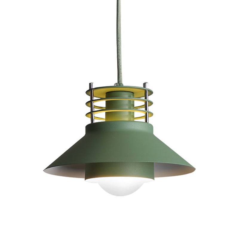 Modern Nordic Pendant Ceiling Light - 9"/12" Conic Shape, Metal Suspension, Black/White - Ideal for Living Room