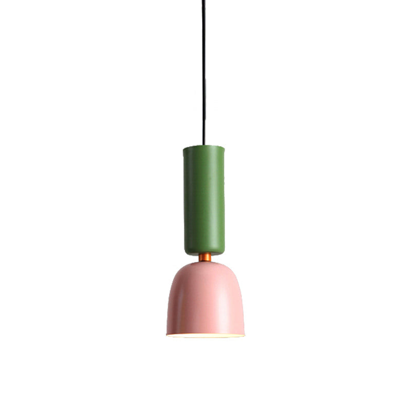 Nordic Style Black Cone/Dome Pendant Light - Metal 1-Light Ceiling Hanging Lamp, 2"/3" Diameter