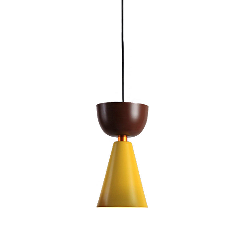 Nordic Style Black Metal Pendant Light With Cone/Dome Shade Ideal For Living Rooms - 1 2/3 Diameter