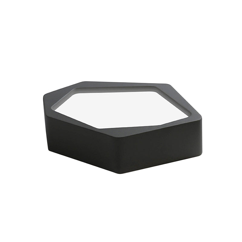 Honeycomb Flush Mount Lamp - Nordic Black/White LED Ceiling Light for Hallway