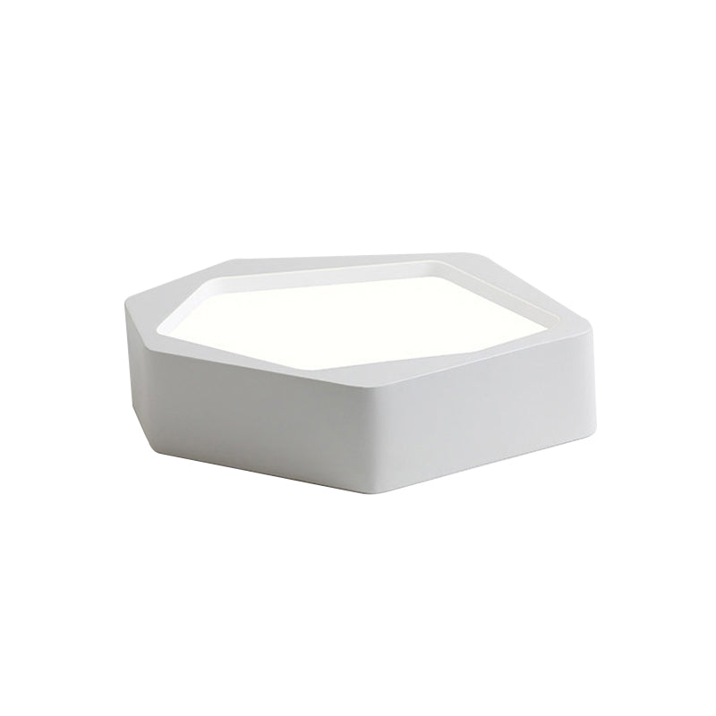 Honeycomb Flush Mount Lamp - Nordic Black/White LED Ceiling Light for Hallway