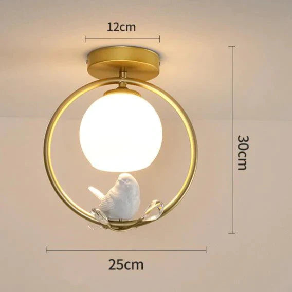 Plafonnier LED pour couloir en forme d'oiseau d'Europe du Nord