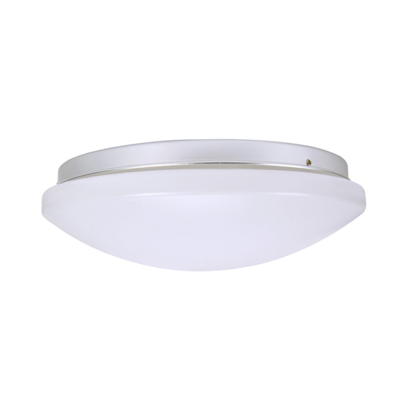 Minimalist Circular White Ceiling Light Fixture with Acrylic Shade - Sizes Available