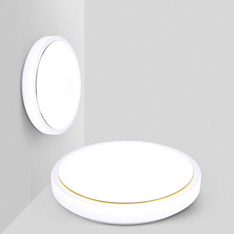 Metal LED Ceiling Light Fixture with Acrylic Shade for Hallway - Warm/White, 7.5"/9"/12" Dia