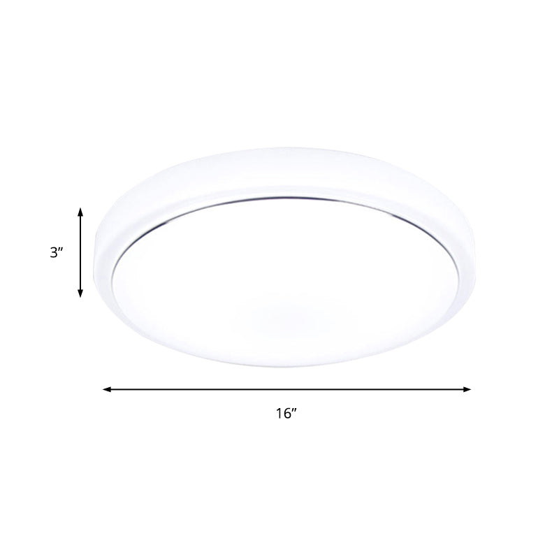 Metal LED Ceiling Light Fixture with Acrylic Shade for Hallway - Warm/White, 7.5"/9"/12" Dia