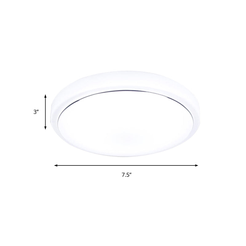 Metal LED Ceiling Light Fixture with Acrylic Shade for Hallway - Warm/White, 7.5"/9"/12" Dia
