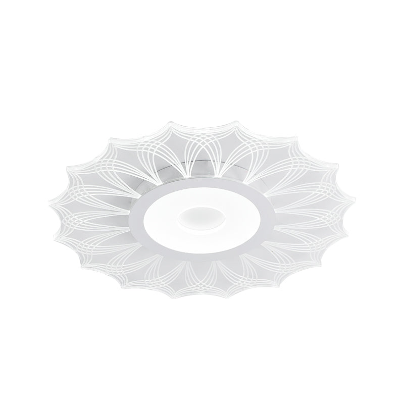 Contemporary Ultra Thin LED Flush Mount Ceiling Light Fixture for Bedroom - Clear Acrylic, 16"/19.5"/23.5" Diameter